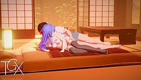 Anime Hentai Game Roxy Sexy Fucks In Various Positions With Blowjob