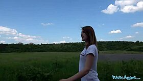 Public agent nails small 18+ boobed cutie deep in wild woods