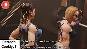 Hey, Cammy and Chun Li, wanna hit the gym for some wild anal action?