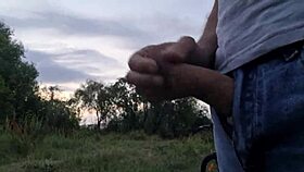 man public flash and jerk off dick near unknown beautiful girl she want to see how he cumshot for she