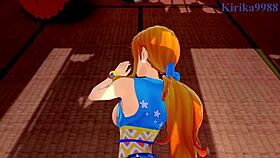 Nami's Long Hair and Yamato's Intense POV Creampie in One Piece Hentai