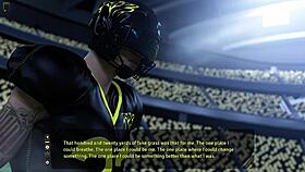 Move the chains in this football match with 3d anime characters