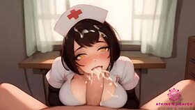 Cute Nurse With Huge Breasts Takes Amazing Care Of You Until You Cum In POV AI Porn!