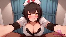 Cute Nurse With Huge Breasts Takes Amazing Care Of You Until You Cum In POV AI Porn!