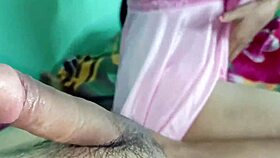 Is this desi girl's hot boobs teasing you while she plays with dick?