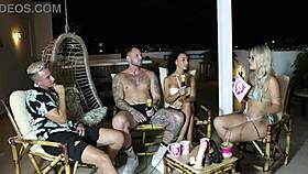 Bruna And Ale In Sheer Red Lingerie For Amateur Content