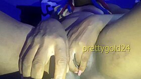 Prettygold24 shoves real cucumber deep in her wet pussy part 2