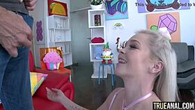 Cute Blonde Kay Carter Gets True Anal Drilling in Missionary and Fingering Session