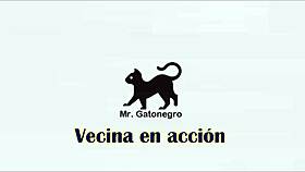 The neighbor is in action, caught on camera.