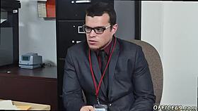 In this hardcore gay scene, the manager is a tough stud to satisfy, but he gets pleased