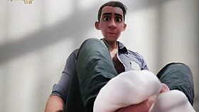 I roleplayed as the prisoner in this gay footjob interrogation