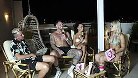 Bruna And Ale In Sheer Red Lingerie For Amateur Content