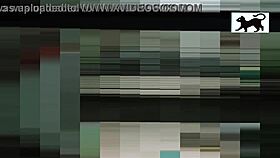 The neighbor is in action, caught on camera.