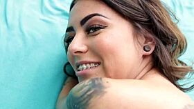 The petite newbie experiences her first POV cumshot in high definition