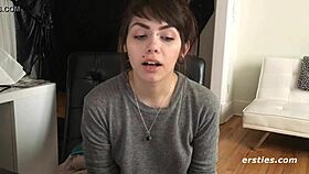 Sloan Fingers Her Hairy Pussy To Orgasm!