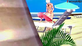 Want to see Yae Miko in bikini sex on the beach from Genshin Impact?