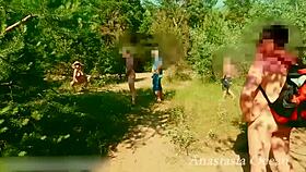 Naked in public on a balcony overlooking curious neighbors