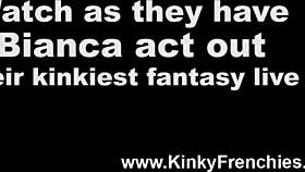 french brunette bent over for ass toys and rimjob with kissing