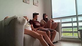 Beautiful big natural tits get a rough treatment