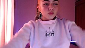 Egirl performs sloppy ahegao blowjob, spitting and drooling on cock.