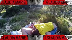 Thrilling As Fat Woman Inserts Cookies Into Pussy For Gay Friend To Lick Outdoors