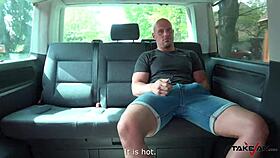 look at this dirty whore bent over in the van, ready to get smashed in her ass?