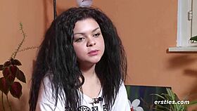 passionate german-brazilian masturbates in front of the camera