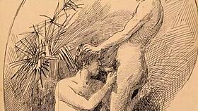 Vintage erotic drawings bring retro fantasies to life with sensual detail