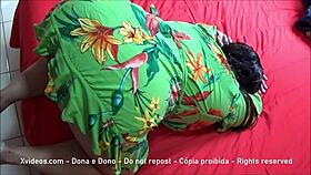 This Brazilian wife asks, Want to see my big ass under this skirt? as she teases you.