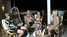 Bruna And Ale In Sheer Red Lingerie For Amateur Content