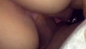 Bbw latina rides and squirts on mixed dick.