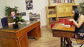 Busty romana ryder gives teacher blowjob before sex