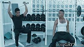 Two hot gay dudes fuck bareback in the gym mateo fernandez zario travez