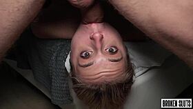 Shy Cutie Begs For Rough Monster Cock Fucking Her Tight Pussy!