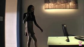 This super hot brunette girl got her cunt pounded pretty hard by her man.