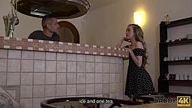 Daddy4K Lucky Old Man Receives Blowjob And Fucks Tight Shaved Pussy Of Jessi