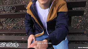 Czech Hunter Hunts Amateur Gay Twink for Rimjob, Sucking, Anal, and Spanking