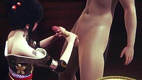 Yaoi Femboy Mio's Handjob and Fuck, Sissy Trap in Japanese Anime