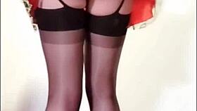 what's hotter than a shemale in corset masturbating like selena does?