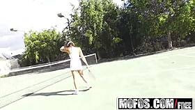 Sara Luvv's naughty tennis lesson turns into sex tape fun