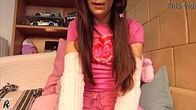 Stepdaughter tricks stranger into creampie during dirty room game