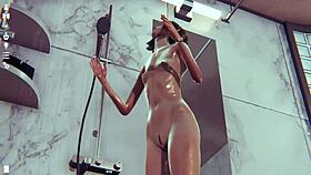 Skinny Girl Fucks In 3D Anime Shower