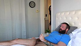 stepmom catches stepson jerking off