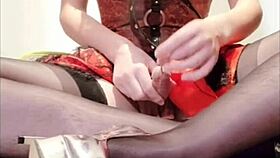 what's hotter than a shemale in corset masturbating like selena does?