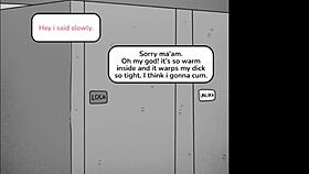 i'm the shy boy learning sex from hot milf janitor in washroom