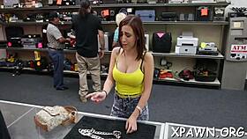 daring woman decides to have sex right in the shop