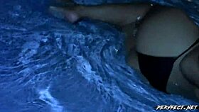 wild chick gets banged out in a pool with big cock oral