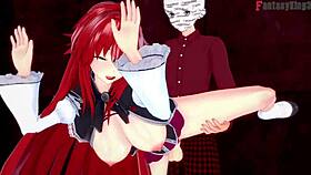 High School DxD NTR Madness 3: Rias Gremory Craves More Behind Issei In Full 1Hr Movie With Sheer And Ptrn Fantasyking3