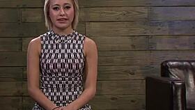 Sub feels intense pleasure as lezdom fucks her with strapon after cage