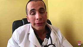 after the doctor's visit, the blonde with big natural tits undergoes a deepthroat transformation in the hospital.